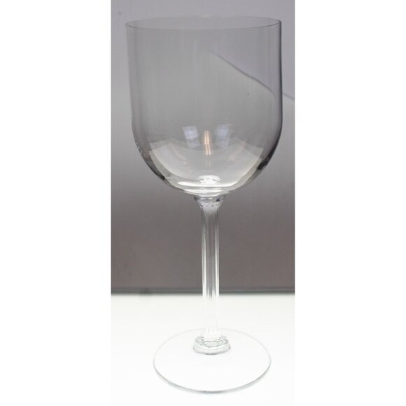 Clear Wine Glass Crystal Goblet Ribbed Column Stem Barware Red White Tableware - Picture 4 of 8